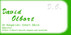 david olbort business card
